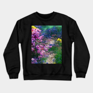 Flowers by a river Crewneck Sweatshirt